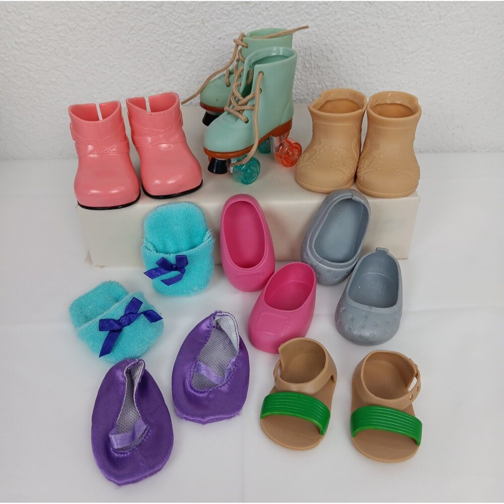Battat Our Generation Roller Skates Boots Sandals Slippers Mixed Doll Shoe Lot